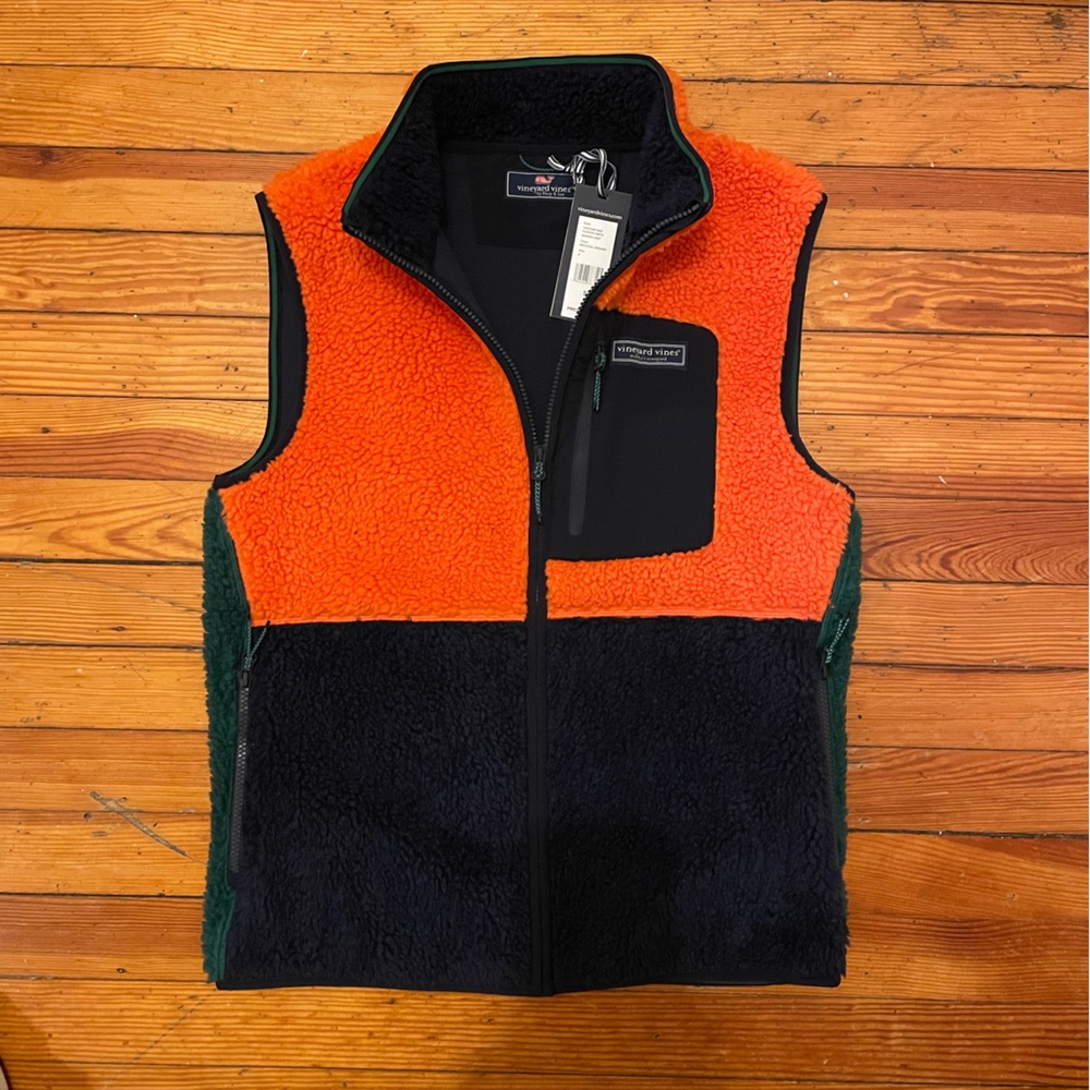 Vineyard Vines Color-blocked sherpa vest